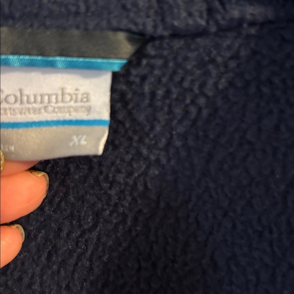EUC Columbia Men’s Steens full zip fleece jacket, navy/blue XL - Picture 2 of 4
